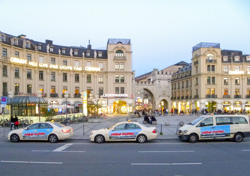 Taxiwerbung Außenwerbung München